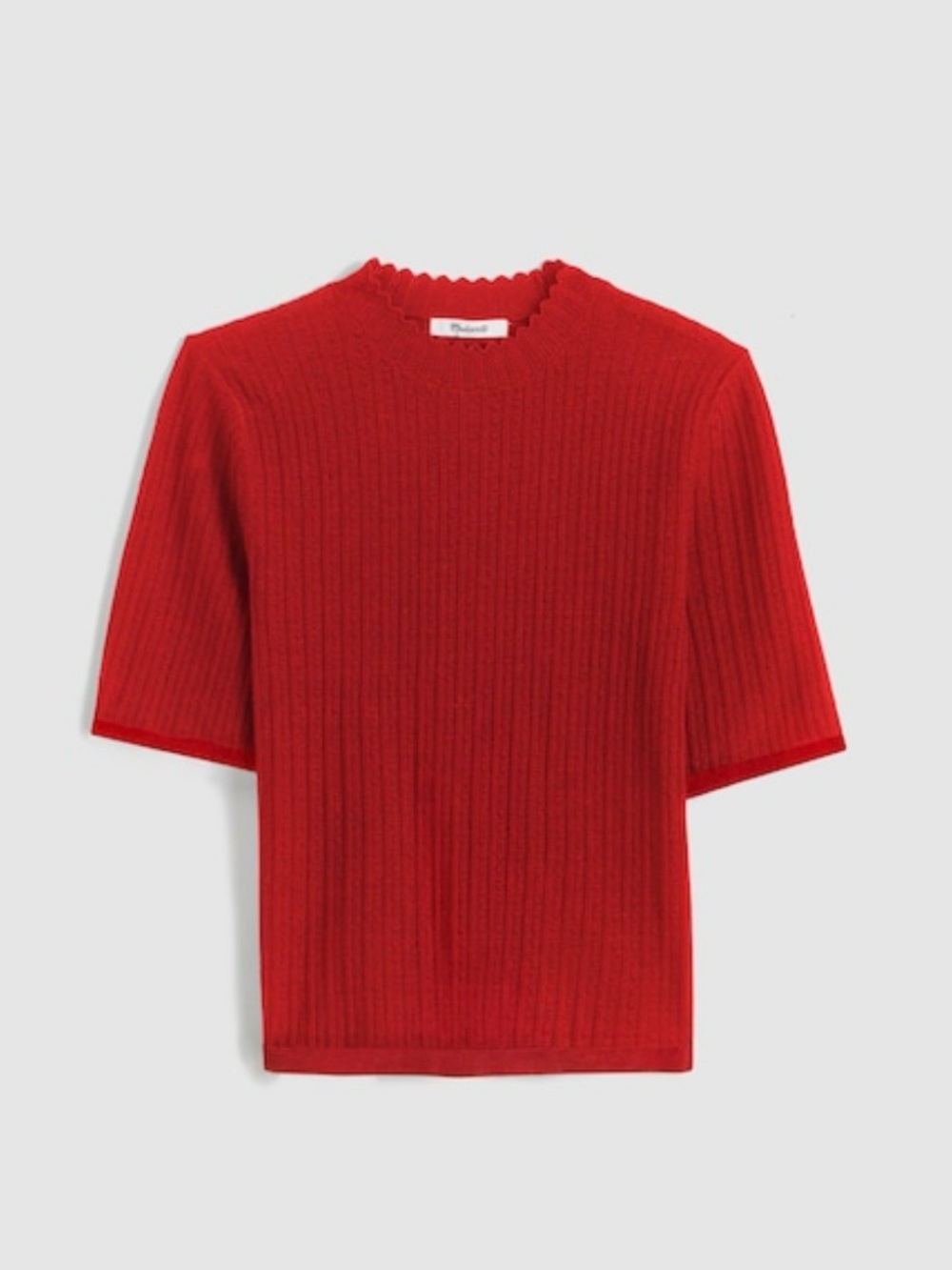 Madewell Pointelle-Stitch Mockneck
Sweater Tee Red Size M